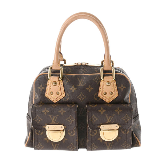 Louis Vuitton Monogram Manhattan PM Brown Canvas Handbag