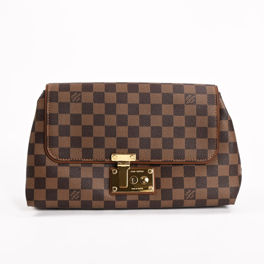 Louis Vuitton Pochette Ascot Clutch Bag Damier Brown