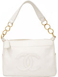 Chanel Coco Mark Semi-shoulder Bag white