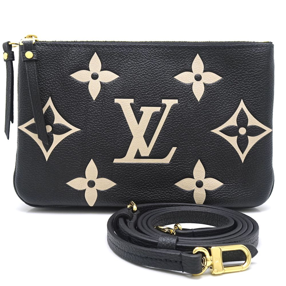 Louis Vuitton Pochette Double Zip Bicolor Monogram Empreinte Noir