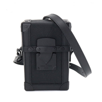 Louis Vuitton Vertical Trunk Wearable Wallet Shoulder Bag Taurillon Leather Black