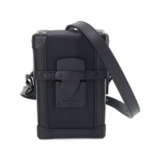 Louis Vuitton Vertical Trunk Wearable Wallet Shoulder Bag Taurillon Leather Black