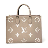 Louis Vuitton On The Go MM Handbag Monogram En Plant Tourtrell Creme