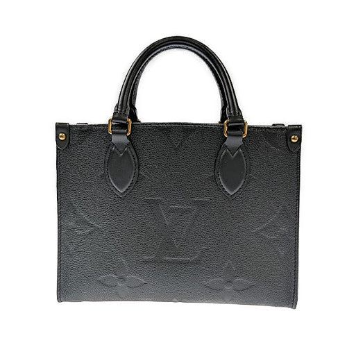Louis Vuitton On The Go PM Monogram Implant Leather Noir Black