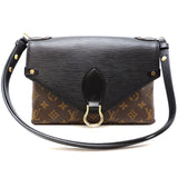 Louis Vuitton Saint Michel Shoulder Bag Epi Noir Brown