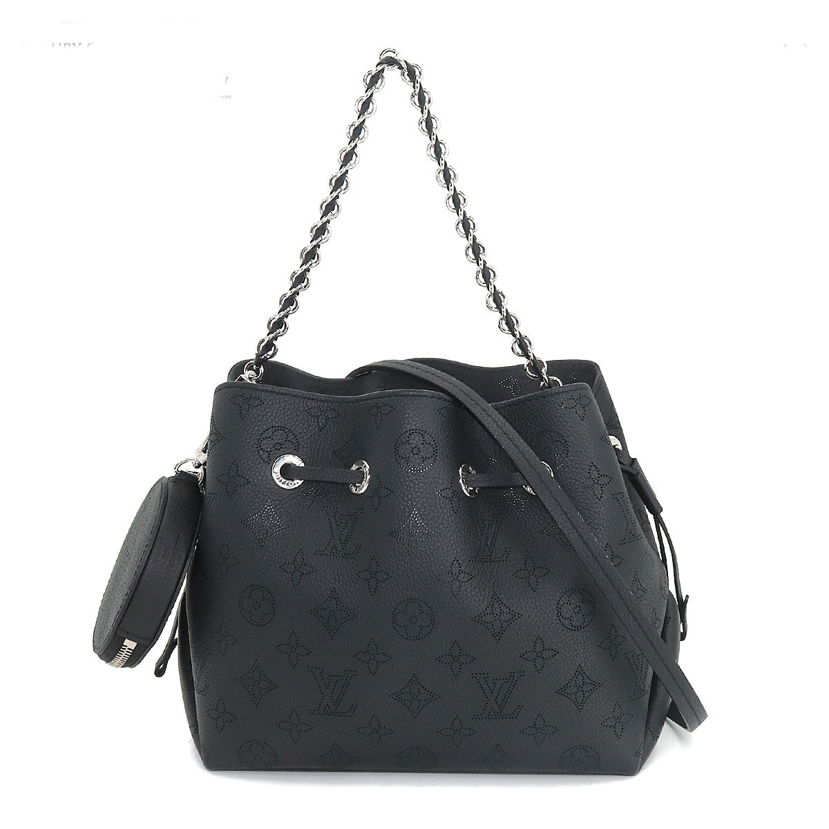 Louis Vuitton Mahina Bella 2 Way Shoulder Hand Bag Leather Noir