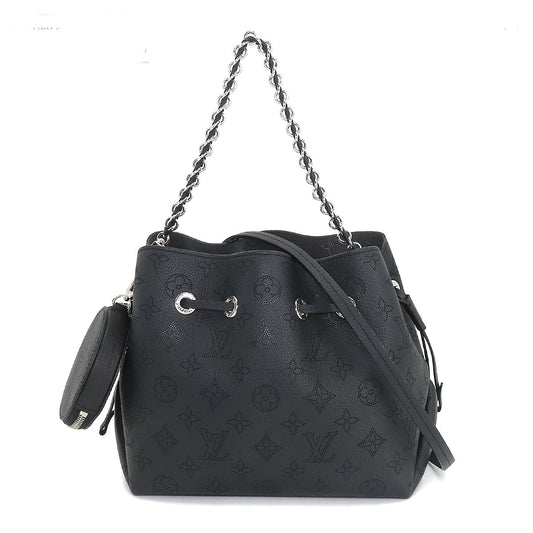 Louis Vuitton Mahina Bella 2 Way Shoulder Hand Bag Leather Noir
