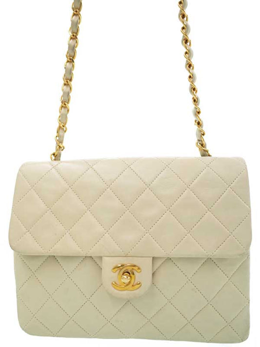 Chanel Matelasse Chain Shoulder Bag Beige