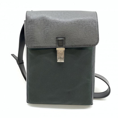 Louis Vuitton Saratov PM Shoulder Bag Taiga Leather Canvas
