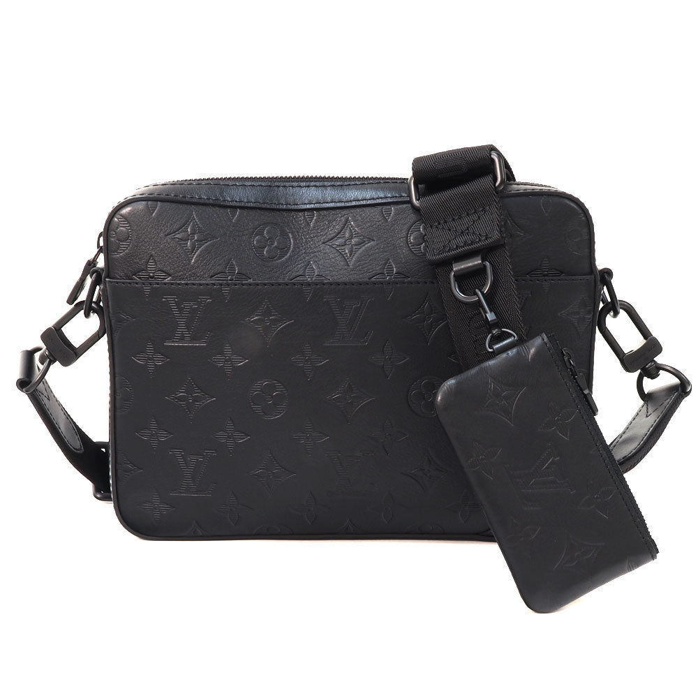 Louis Vuitton Duo Messenger Monogram Shadow Noir Crossbody Bag Shoulder Bag