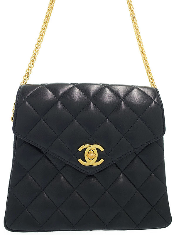Chanel Matelasse Chain Shoulder Bag Black