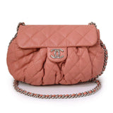 Chanel Matelasse  Chain Around Crossbody Lambskin Leather Pink