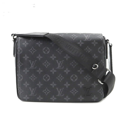 Louis Vuitton Monogram Eclipse District PM Shoulder Bag Black