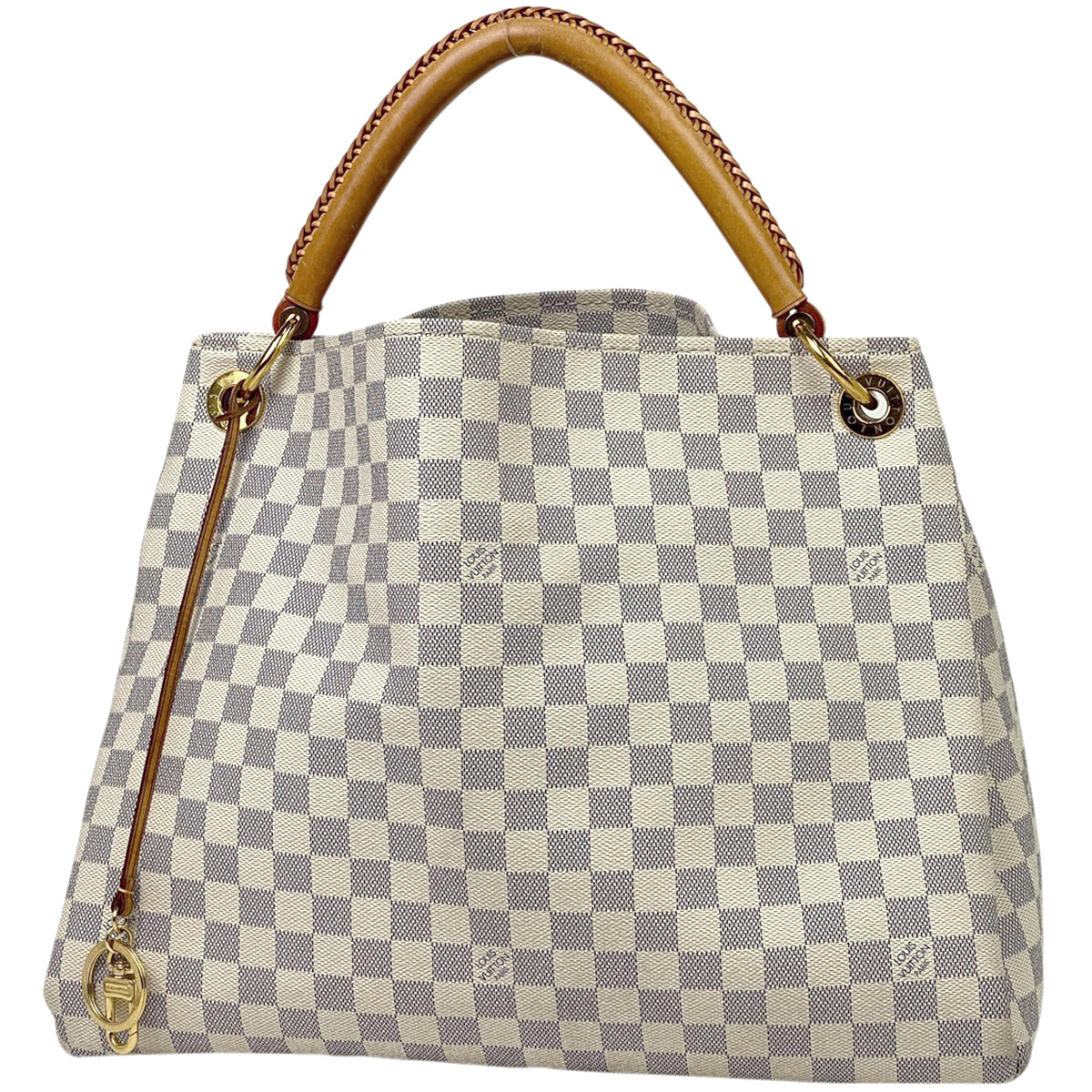 Louis Vuitton Artsy MM Shoulder Bag Damier Azur White