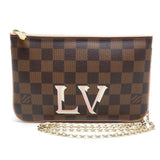 Louis Vuitton Damier Pochette Double Zip Ebene Shoulder Bag Crossbody