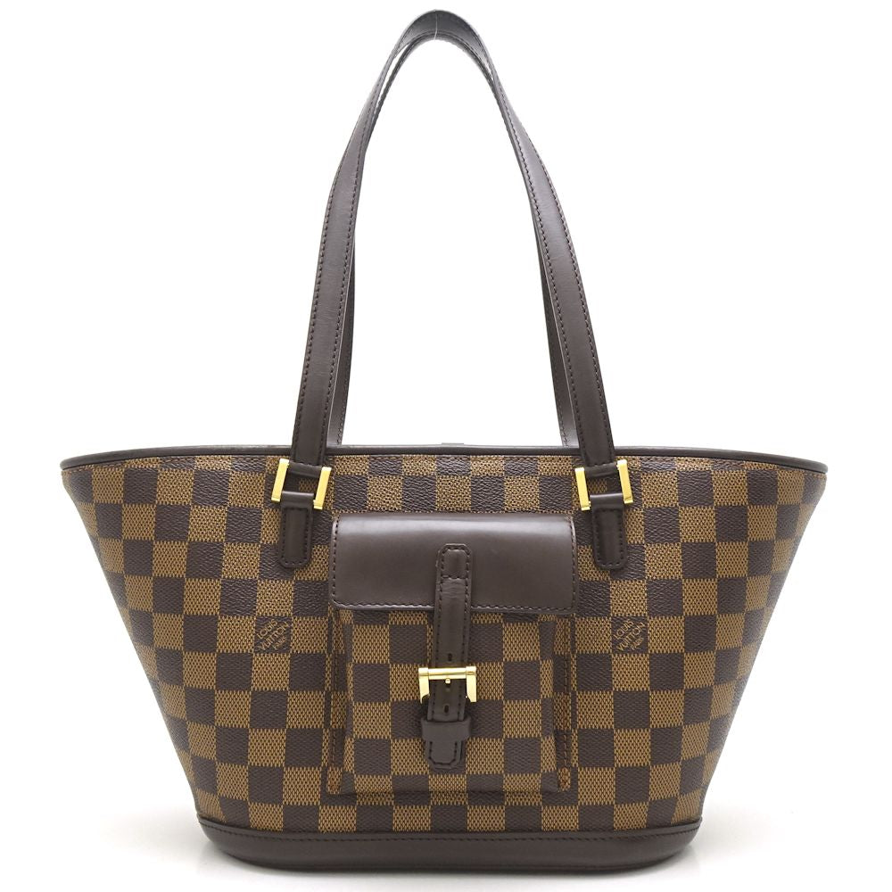 Louis Vuitton Damier Manosque PM Ebene Tote Bag Brown