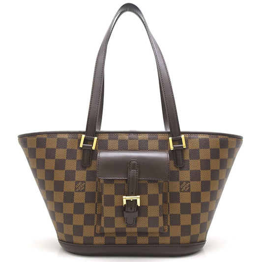 Louis Vuitton Damier Manosque PM Ebene Tote Bag Brown