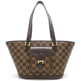 Louis Vuitton Damier Manosque PM Ebene Tote Bag Brown