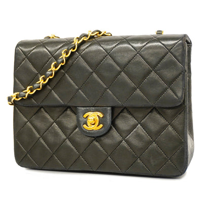 Chanel  Mini Matelasse Single Chain Lambskin Black