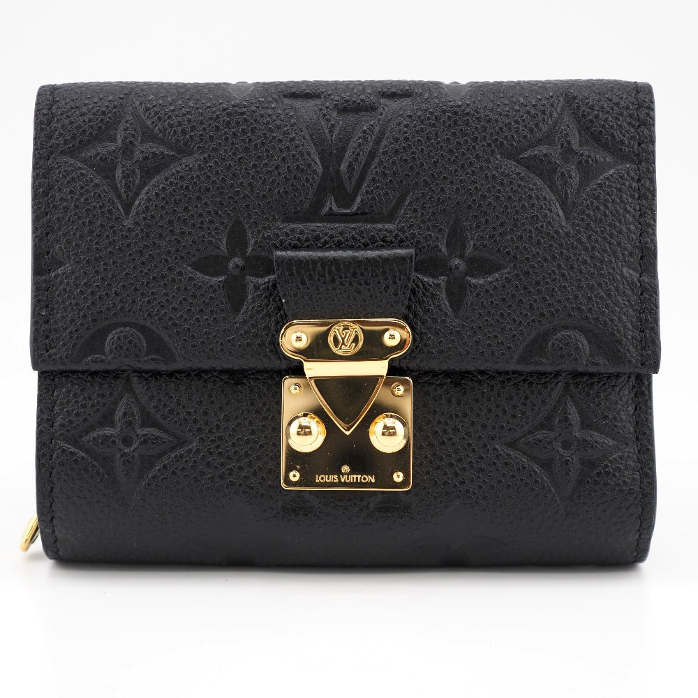 Louis Vuitton Portefeuille Metis Compact Monogram Implant Trifold Wallet Black