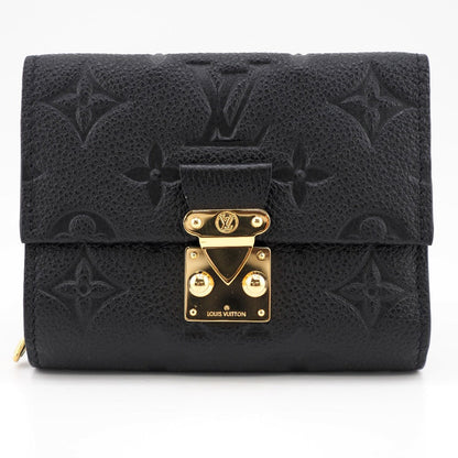 Louis Vuitton Portefeuille Metis Compact Monogram Implant Trifold Wallet Black