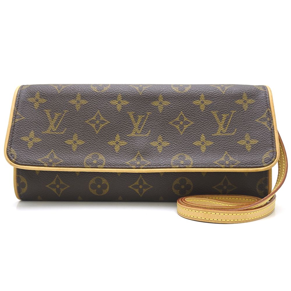 Louis Vuitton Monogram Pochette Twin GM Brown 2WAY