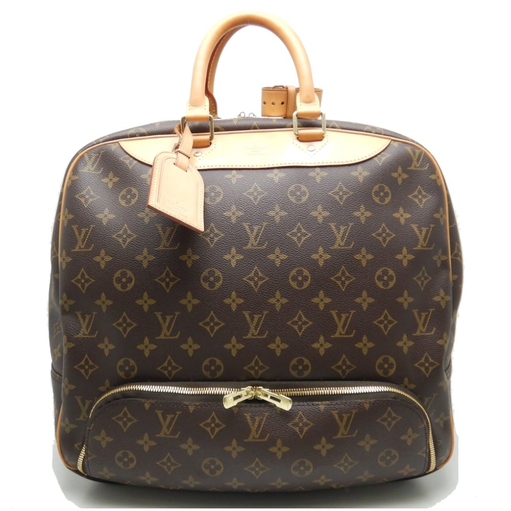 Louis Vuitton Monogram Evasion Brown Boston Bag Travel Bag