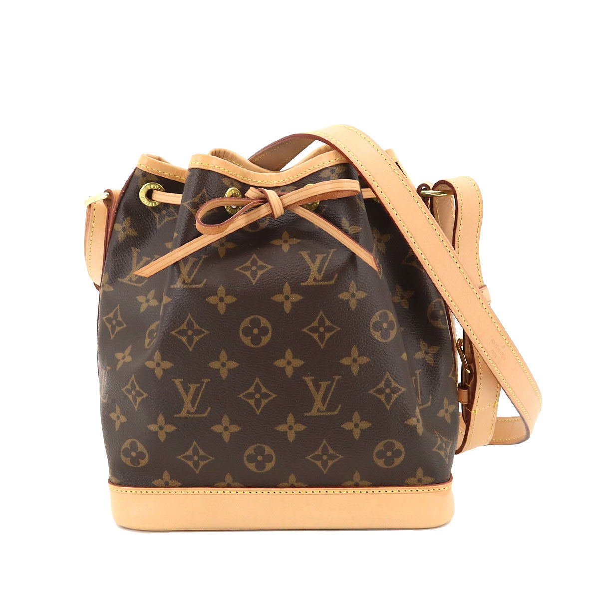 Louis Vuitton Monogram Noe BB Shoulder Bag Brown Rfid Gold Metal Fittings