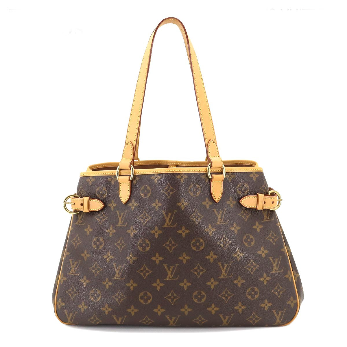 Louis Vuitton Monogram Batignolle Orizontal Tote Bag Brown Gold Metal Fittings