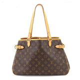 Louis Vuitton Monogram Batignolle Orizontal Tote Bag Brown Gold Metal Fittings
