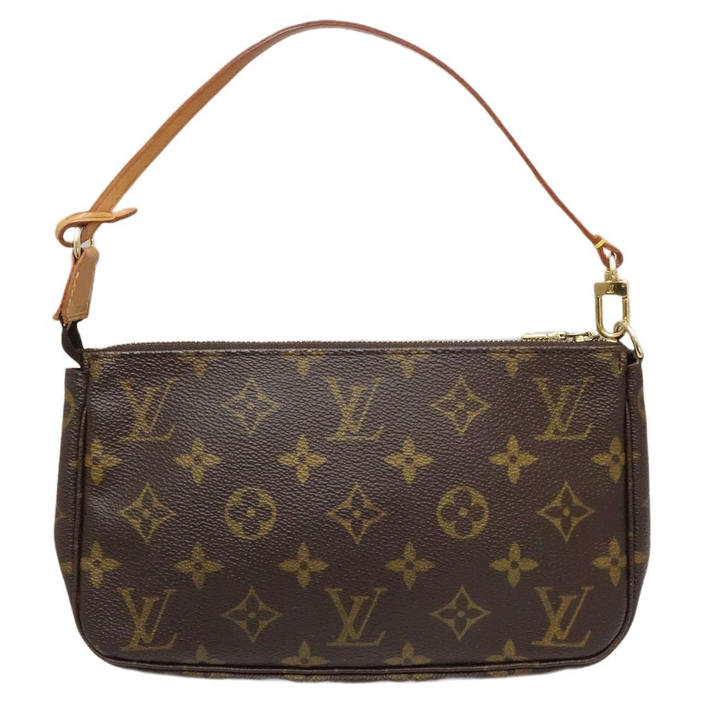 Louis Vuitton Monogram Pochette Accessoire Handbag Brown