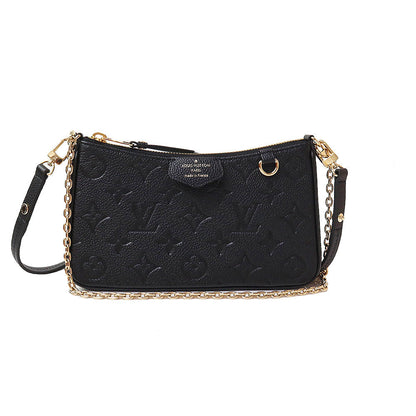 Louis Vuitton Easy Pouch Chain Shoulder Bag Monogram Implant Noir