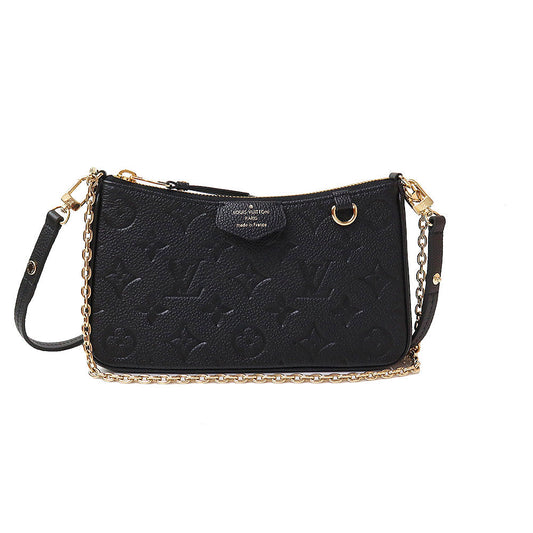 Louis Vuitton Easy Pouch Chain Shoulder Bag Monogram Implant Noir