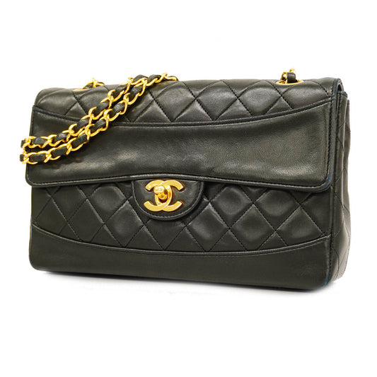 Chanel Shoulder Bag Matelasse Chain Lambskin Black