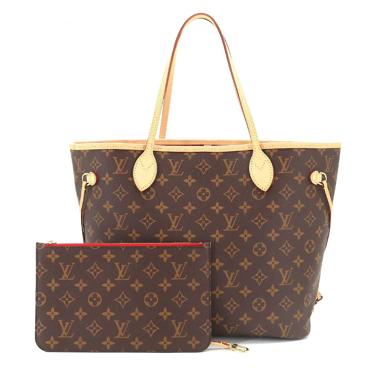 Louis Vuitton Monogram Neverfull MM Tote Bag Brown