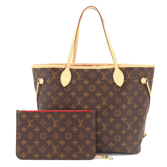 Louis Vuitton Monogram Neverfull MM Tote Bag Brown