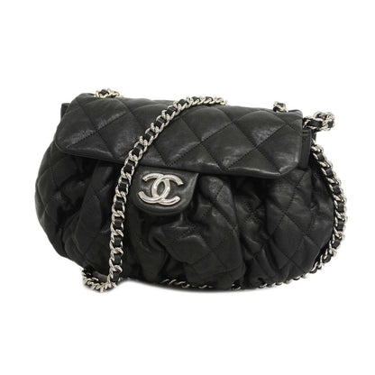 Chanel  Line Single Chain Leather Black