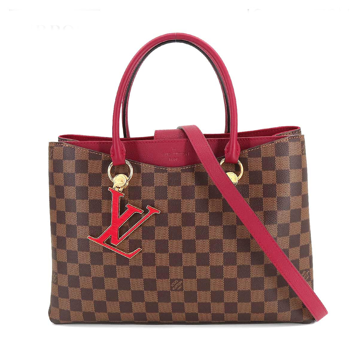 Louis Vuitton Damier LV Riverside 2way Tote Shoulder Bag Ebene Redouin