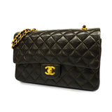 Chanel Matelasse Chain Shoulder Bag Lambskin Black
