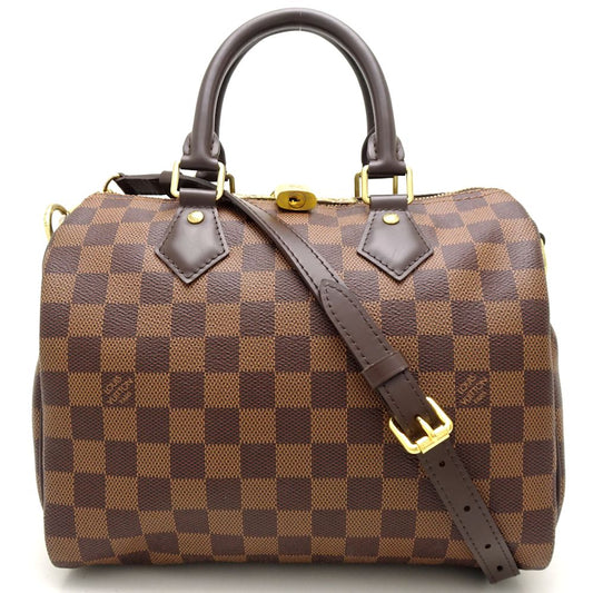 Louis Vuitton Damier Speedy Bandouliere 25 Mini Boston Bag Ebene Brown