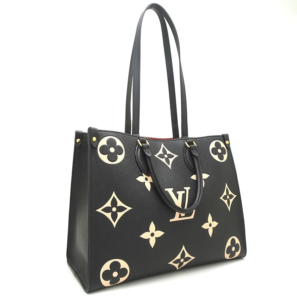 Louis Vuitton Amplant On The Go MM Black Beige 2WAY Bag