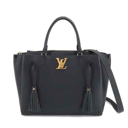 Louis Vuitton LockMe 2 Shoulder Bag Leather Noir