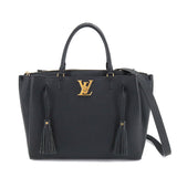 Louis Vuitton LockMe 2 Shoulder Bag Leather Noir