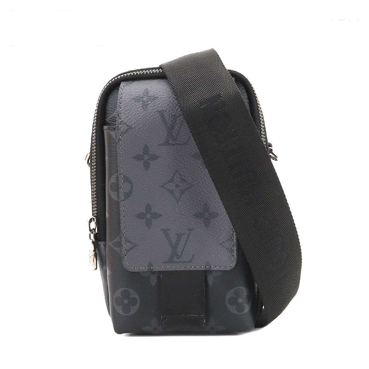 Louis Vuitton Monogram Eclipse Reverse Double Phone Pouch Shoulder Bag
