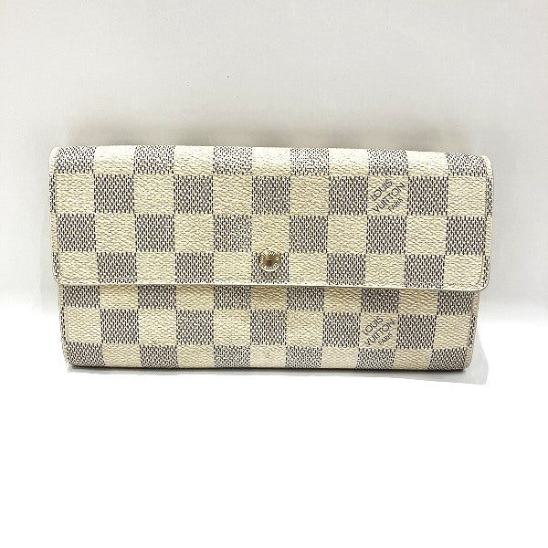 Louis Vuitton Damier Azur Portefeuille Sarah Long Wallet