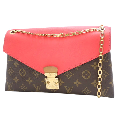 Louis Vuitton Monogram Pallas  Shoulder Bag Crossbody Clutch Monogram