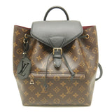 Louis Vuitton Monogram Montsouris PM Cowhide Leather Black Backpack