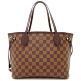 Louis Vuitton Damier Neverfull PM Ebene Tote Bag Brown