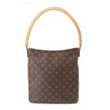 Louis Vuitton Monogram Looping GM Shoulder Bag Brown Gold Metal Fittings
