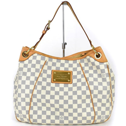Louis Vuitton Galliera PM Tote Shoulder Bag Damier Azur White
